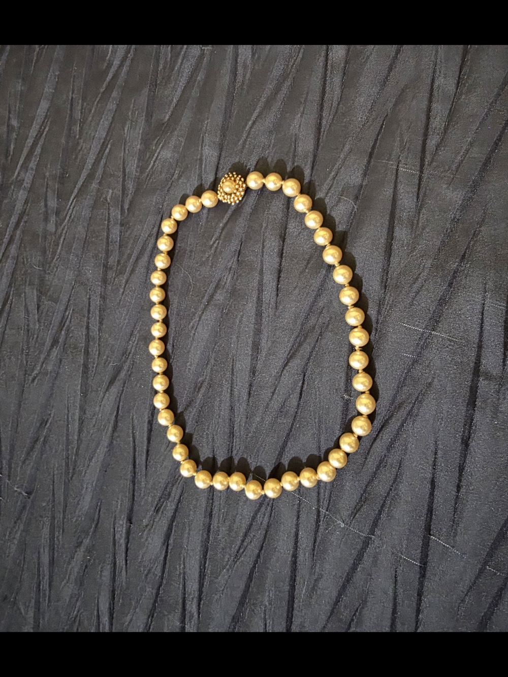 Vintage Golden Faux Pearl Necklace - Elegant Women’s Jewelry